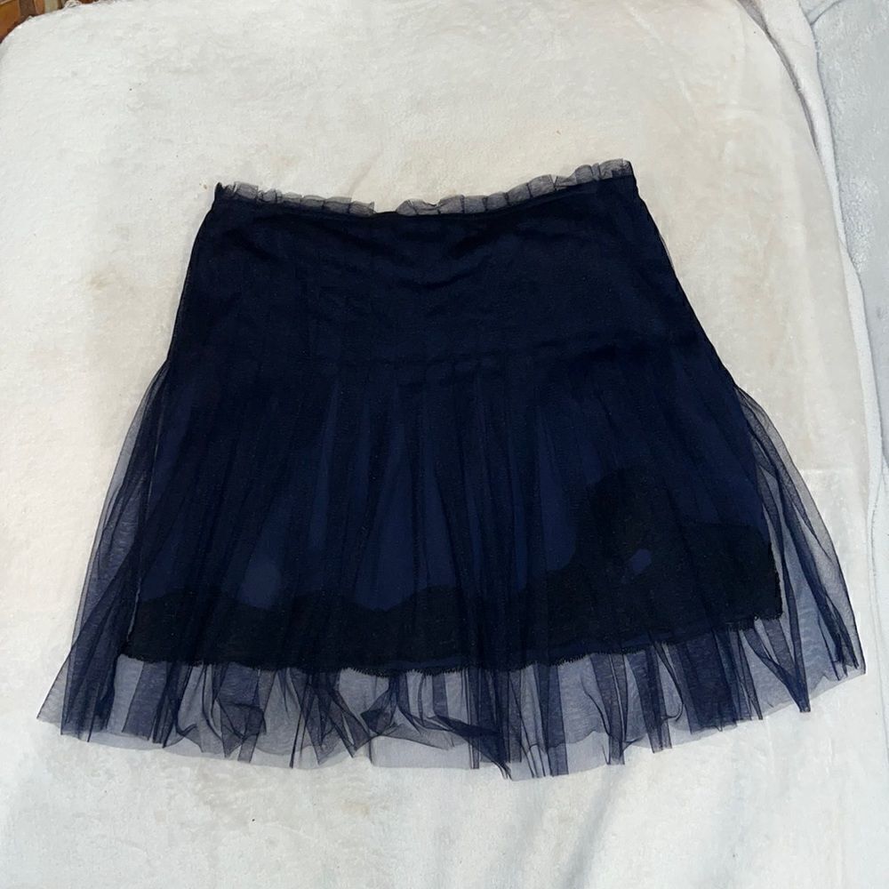 Rodarte skirt navy and black lace size 11 womens